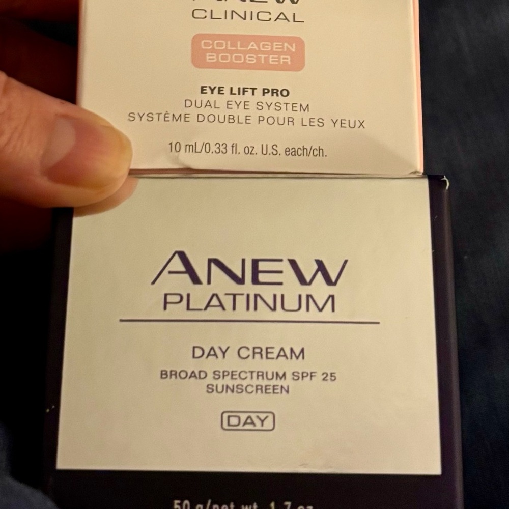 Avon Anew Platinum Day Cream and Clinical Eye Lift Pro. Brand new never used.